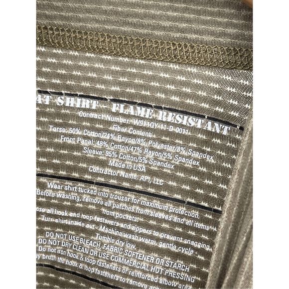 Team Soldier Army Combat Shirt‎ Men XS Camouflage Flame Fire Resistant - Picture 7 of 14